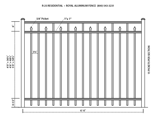 aluminum fence panel